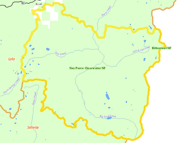 Map of Hunt Area