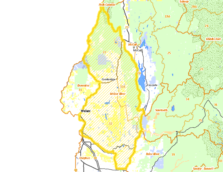Map of Hunt Area