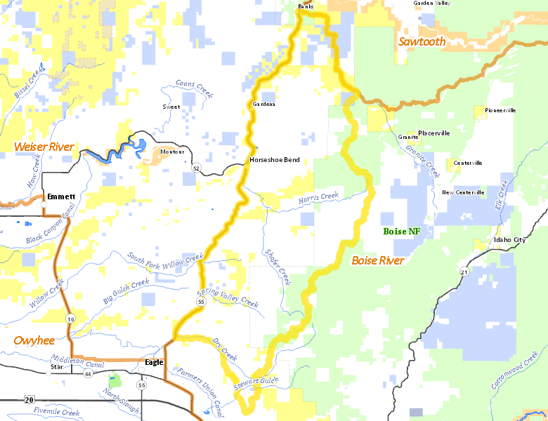 Map of Hunt Area
