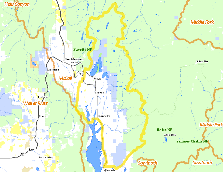 Map of Hunt Area