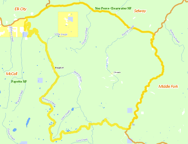 Map of Hunt Area