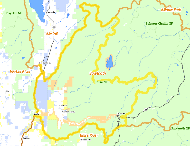 Map of Hunt Area