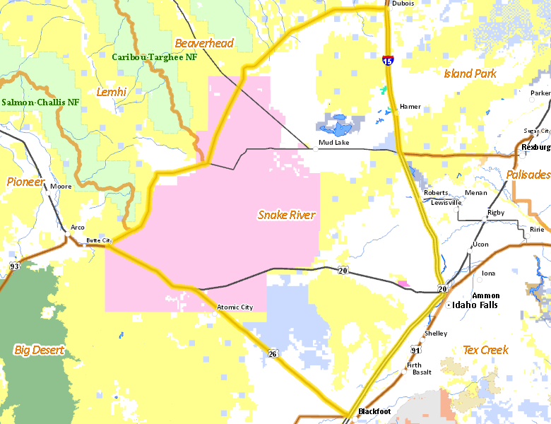 Map of Hunt Area