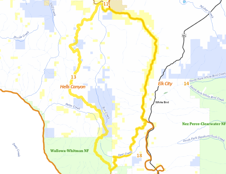 Map of Hunt Area
