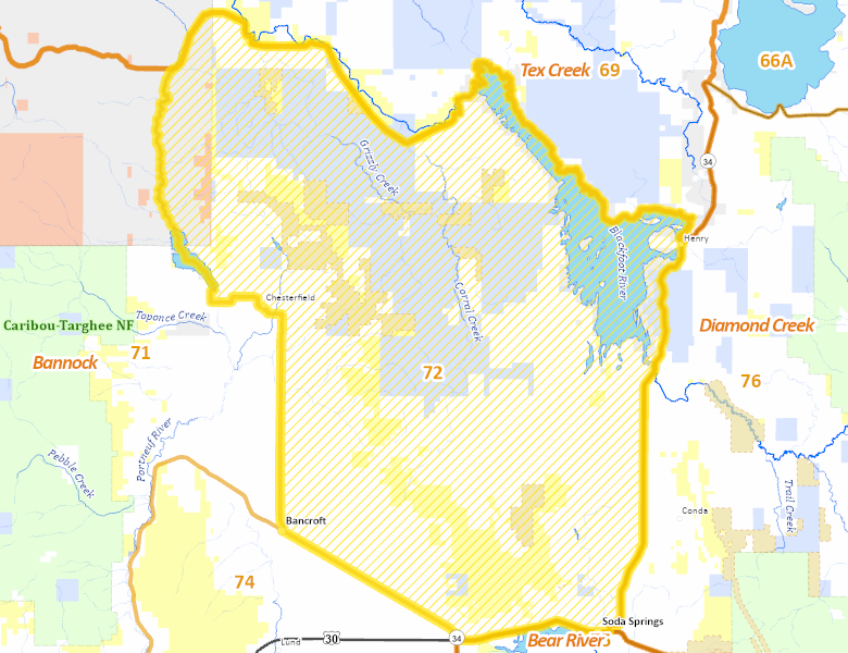Map of Hunt Area