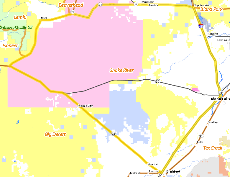 Map of Hunt Area