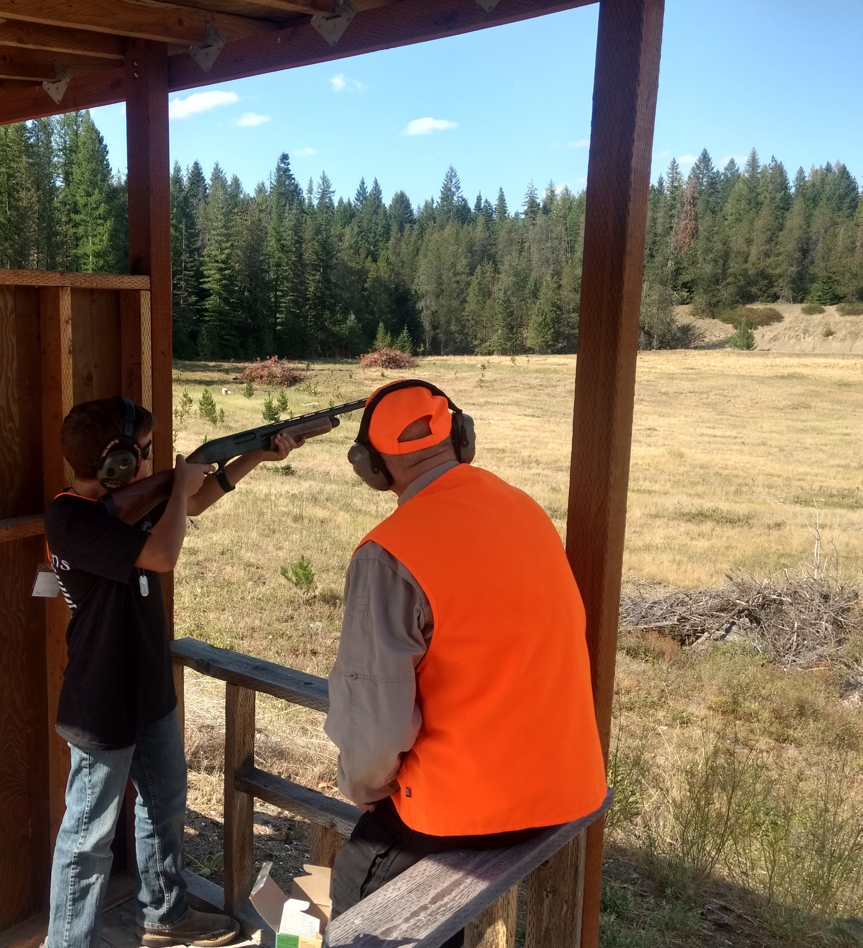 Student learning shooting basics.