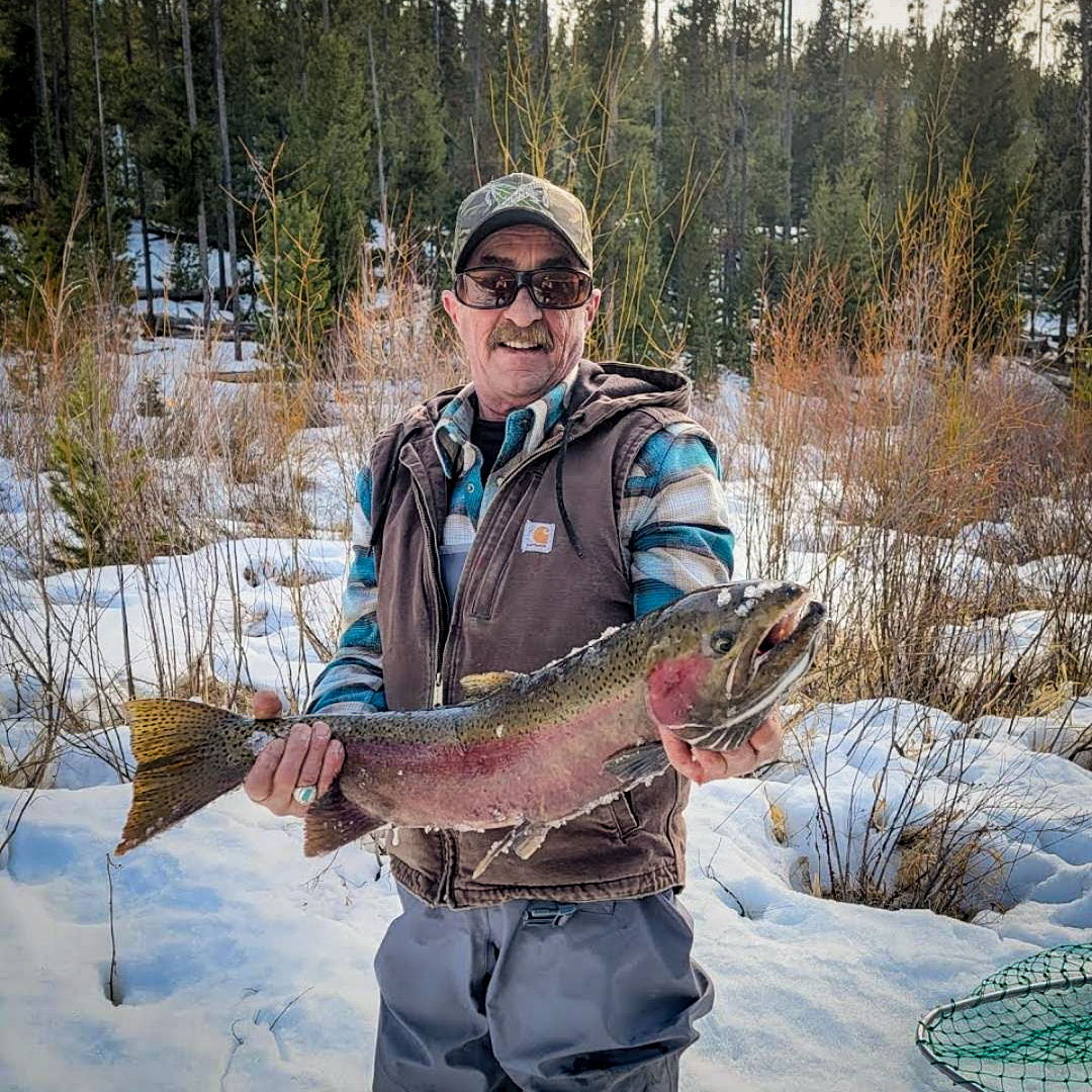 Steelhead angler near Stanley