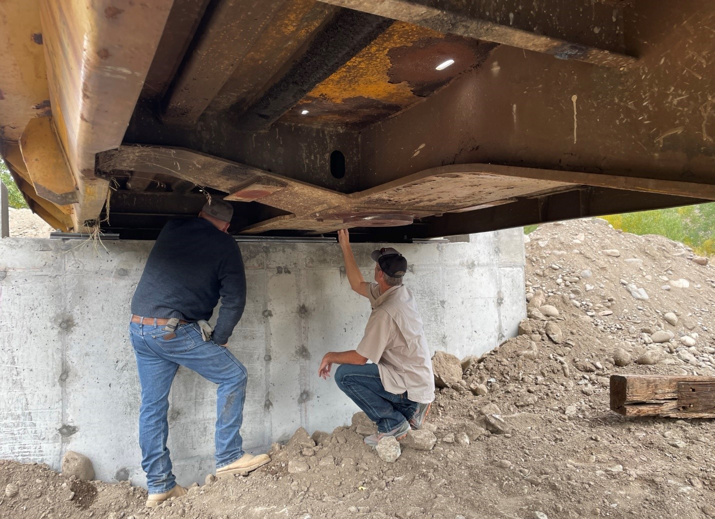 photo of Jared overseeing installation phase of a fish screen project