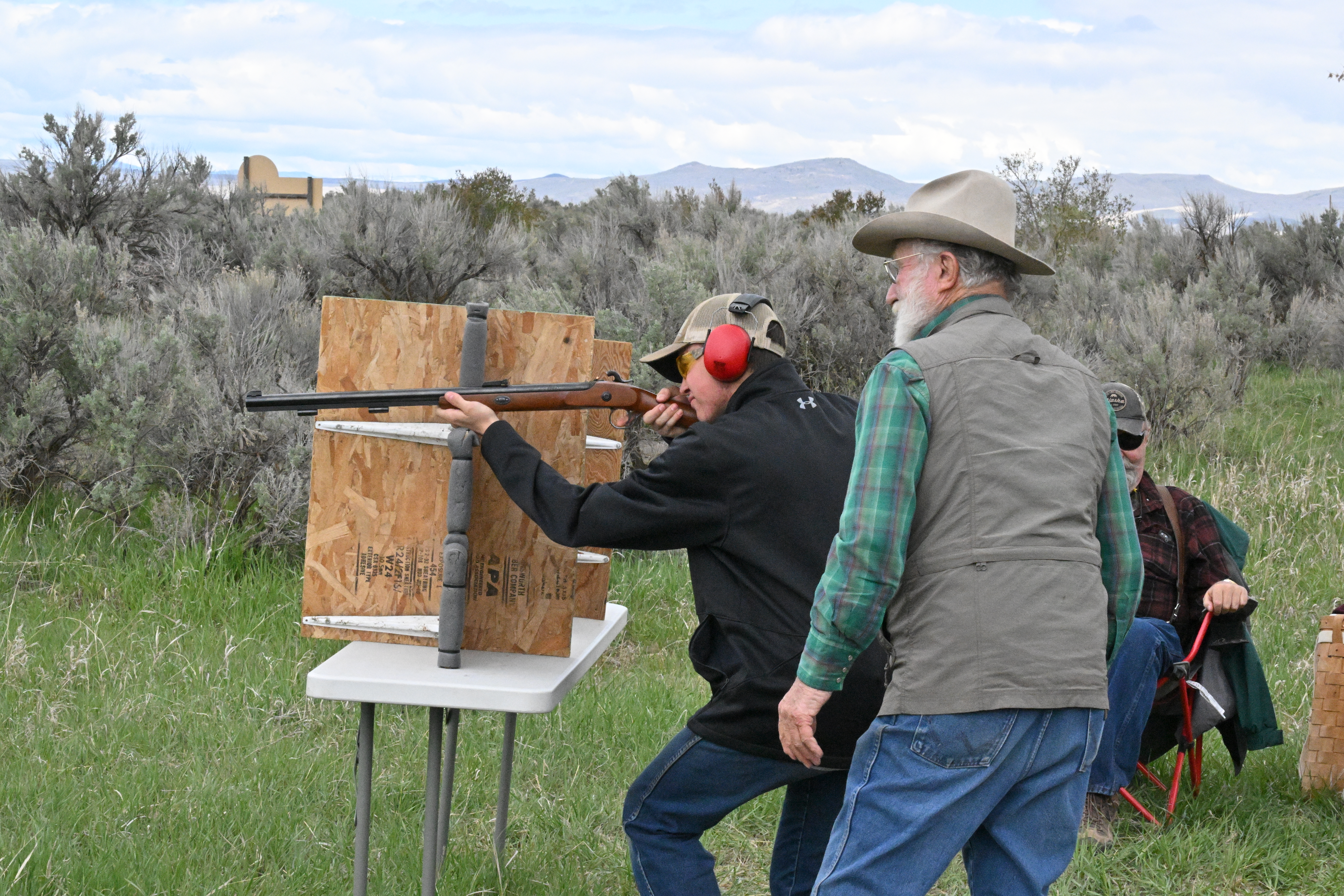 Shooting a black powder rifle