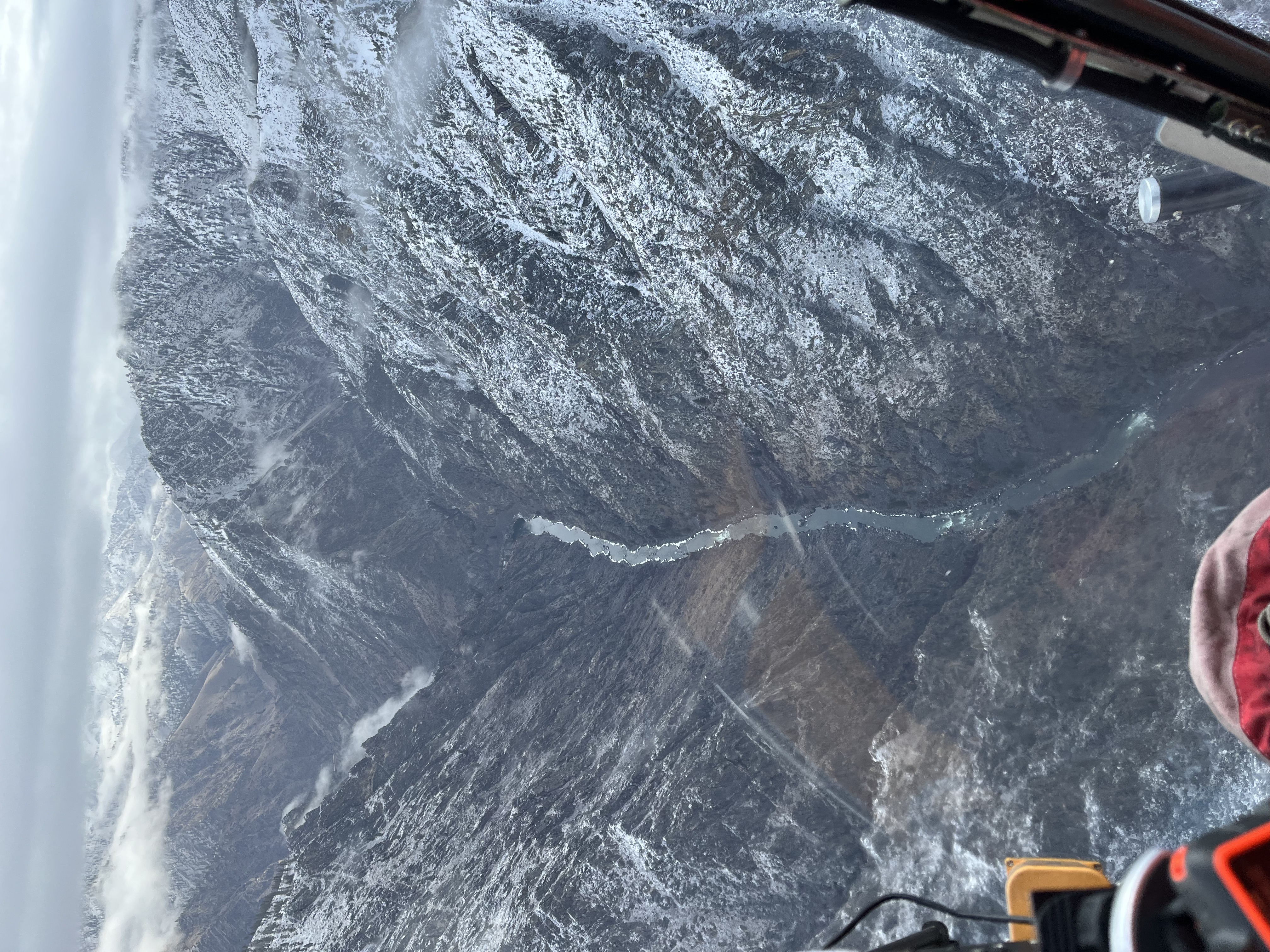 A scenic shot of the Middle Fork Salmon River, where biologists conducted a bighorn sheep survey in 2024.