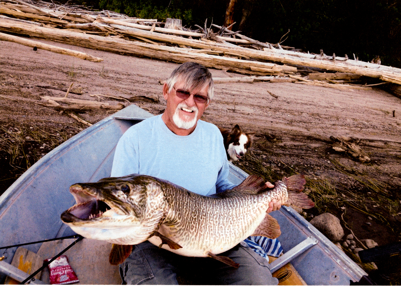 Edward Kalinowski with his state record tiger muskie - 2013