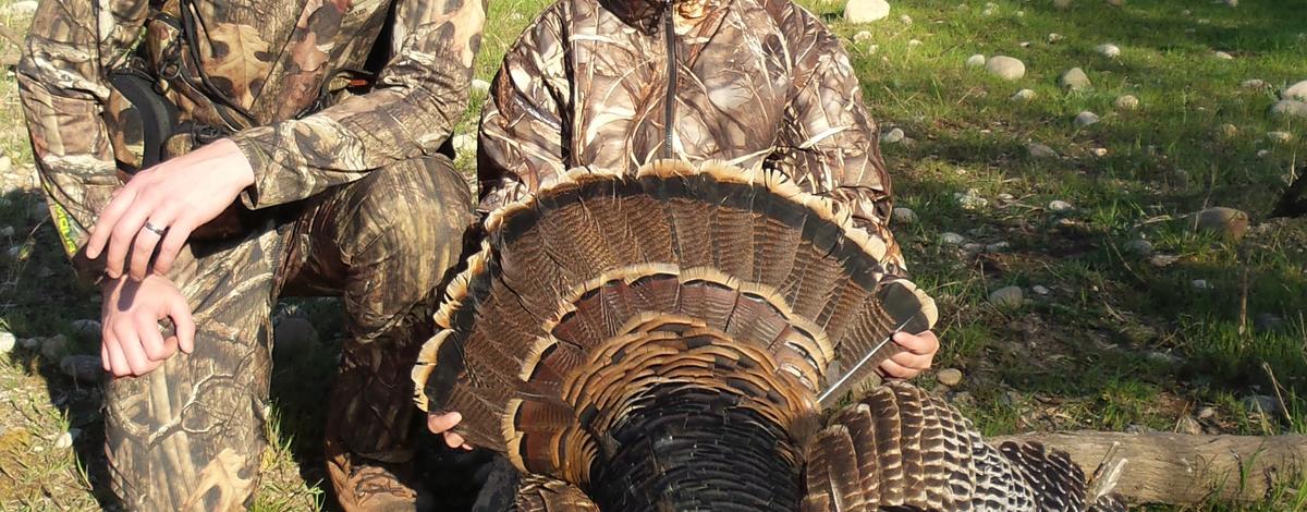 father and son with their turkey April 2014