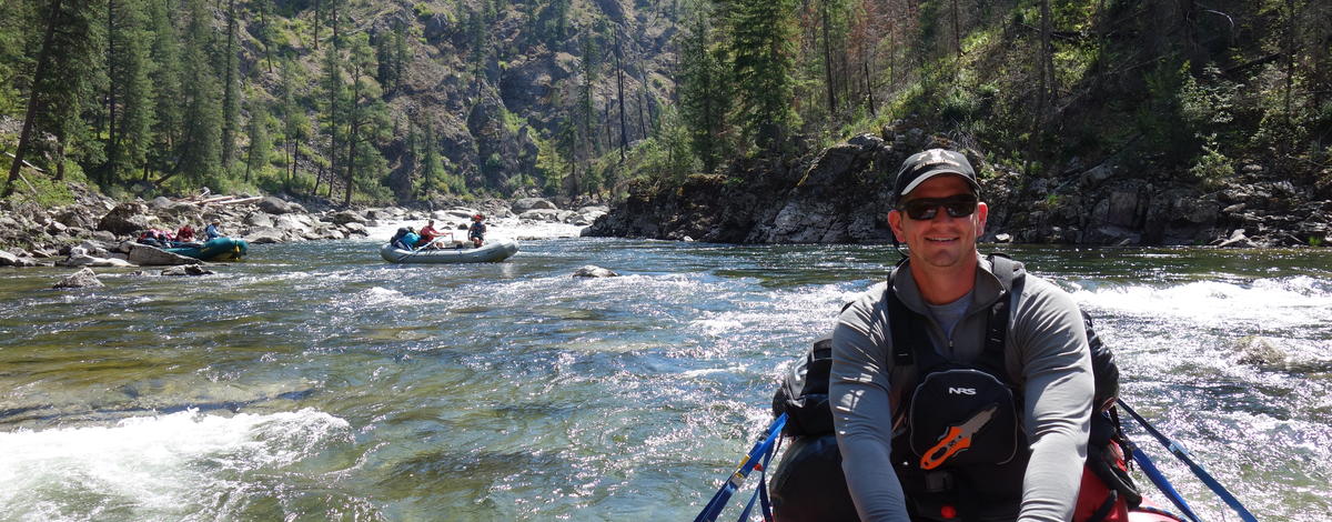 Carson Watkins on a float trip