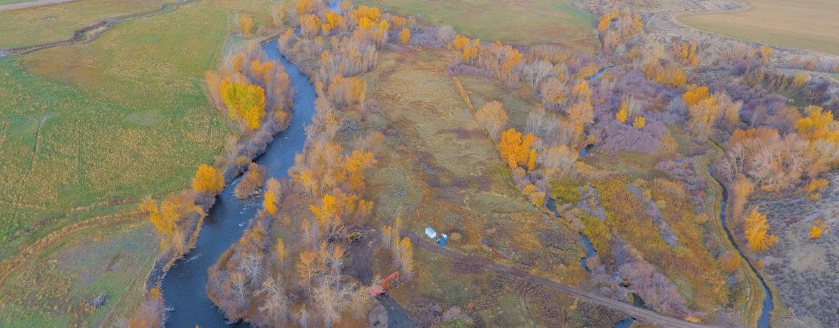 Salmon habitat restoration project on the Eagle Valley Ranch near Salmon, Idaho