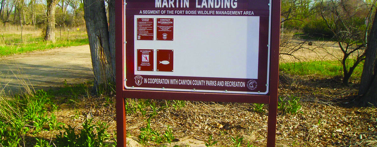 Martin Landing sign April 2013