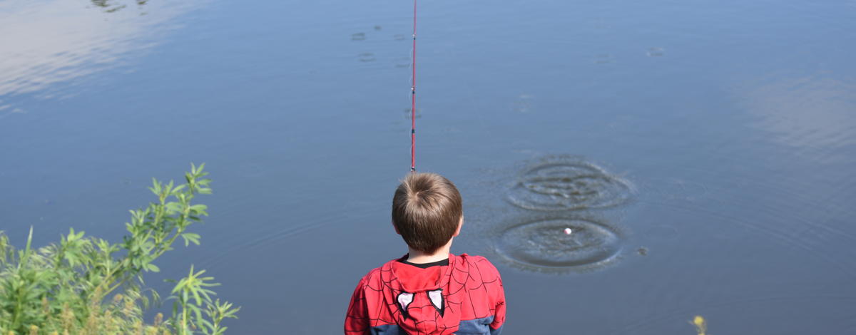 Kid Fishing Rexburg Nature Park