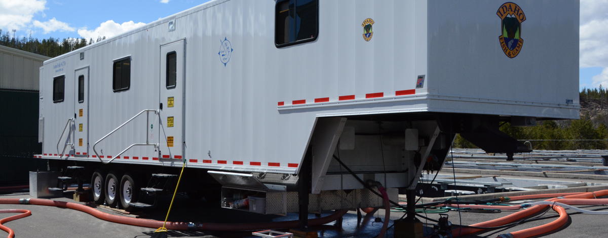 Fish marking trailer, Stanley Hatchery