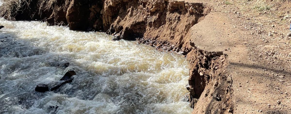 Eagle Creek road washout