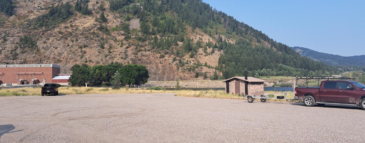 Parking lot at Palisades Dam