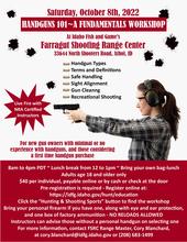 Handguns 101 class flyer