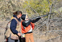 As part of a mentored youth pheasant hunt, participants learn shotgun shooting skills